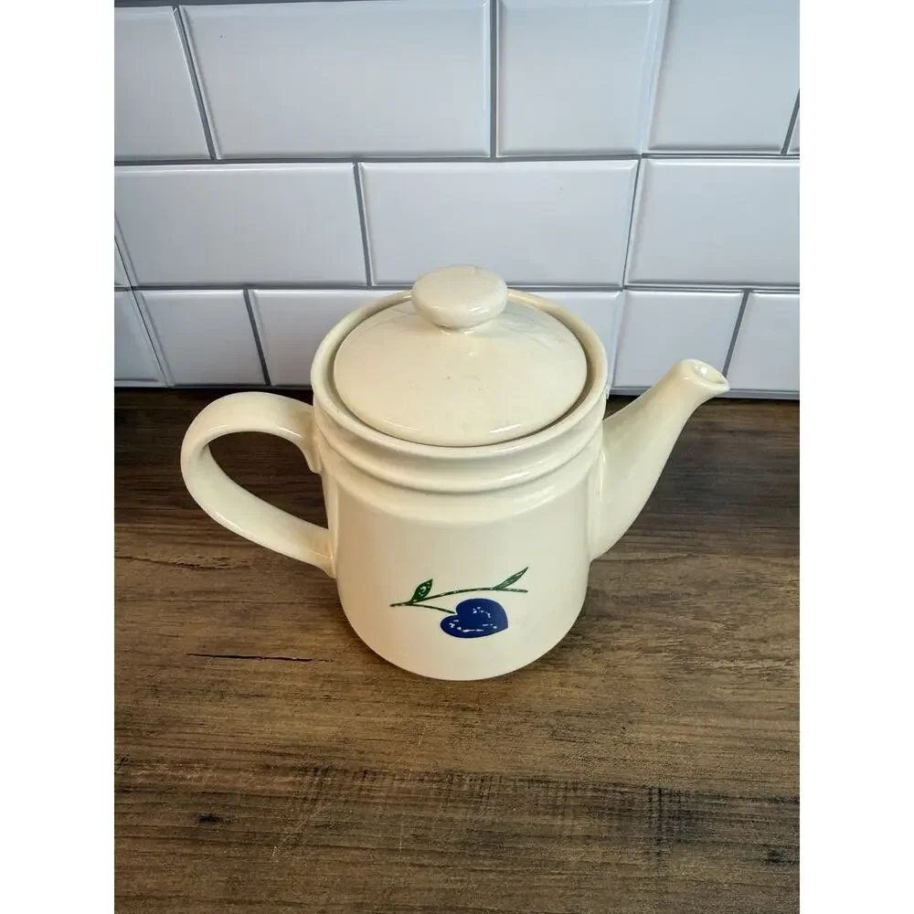 Vintage 1986 Hearts Delight Tea Pot & Canister Set